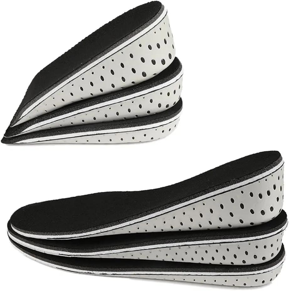 1 Pair Memory Foam Height Increase Insole Full Length Height Increasing Inserts Heel Lifting Inserts Shoe Lifts Pads Elevator Insoles 4cm