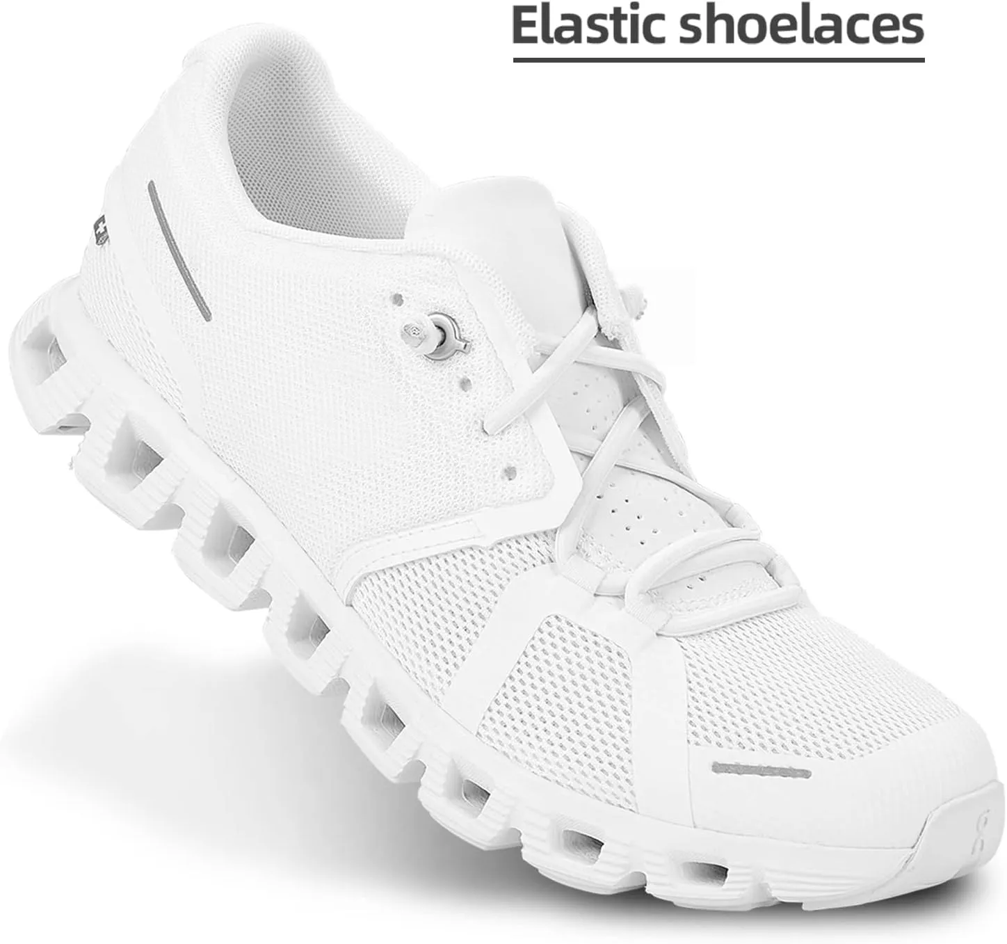 2 Pair Elastic No Tie Shoe Laces Tieless Shoelaces for Sneakers Shoes, One Size Fits All for Kids and Adults