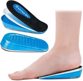 3 Layers Adjustable Height Increase Insoles, Heel Lift Inserts for Leg Length Discrepancies and Achilles Tendonitis, Heel Cushion Cups for Heel Pain, Heel Spur, Men and Women (Small)
