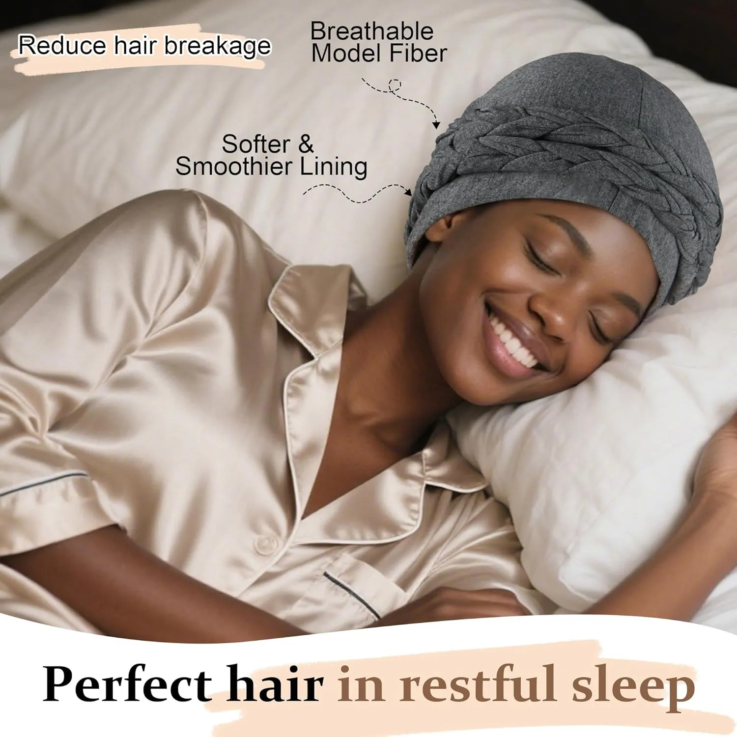 Ababalaya Satin Lined Turban for Women Mens Halo Turban Silky Lined Durag for Waves Braids Locs Sleeping Bonnet Sleep Cap