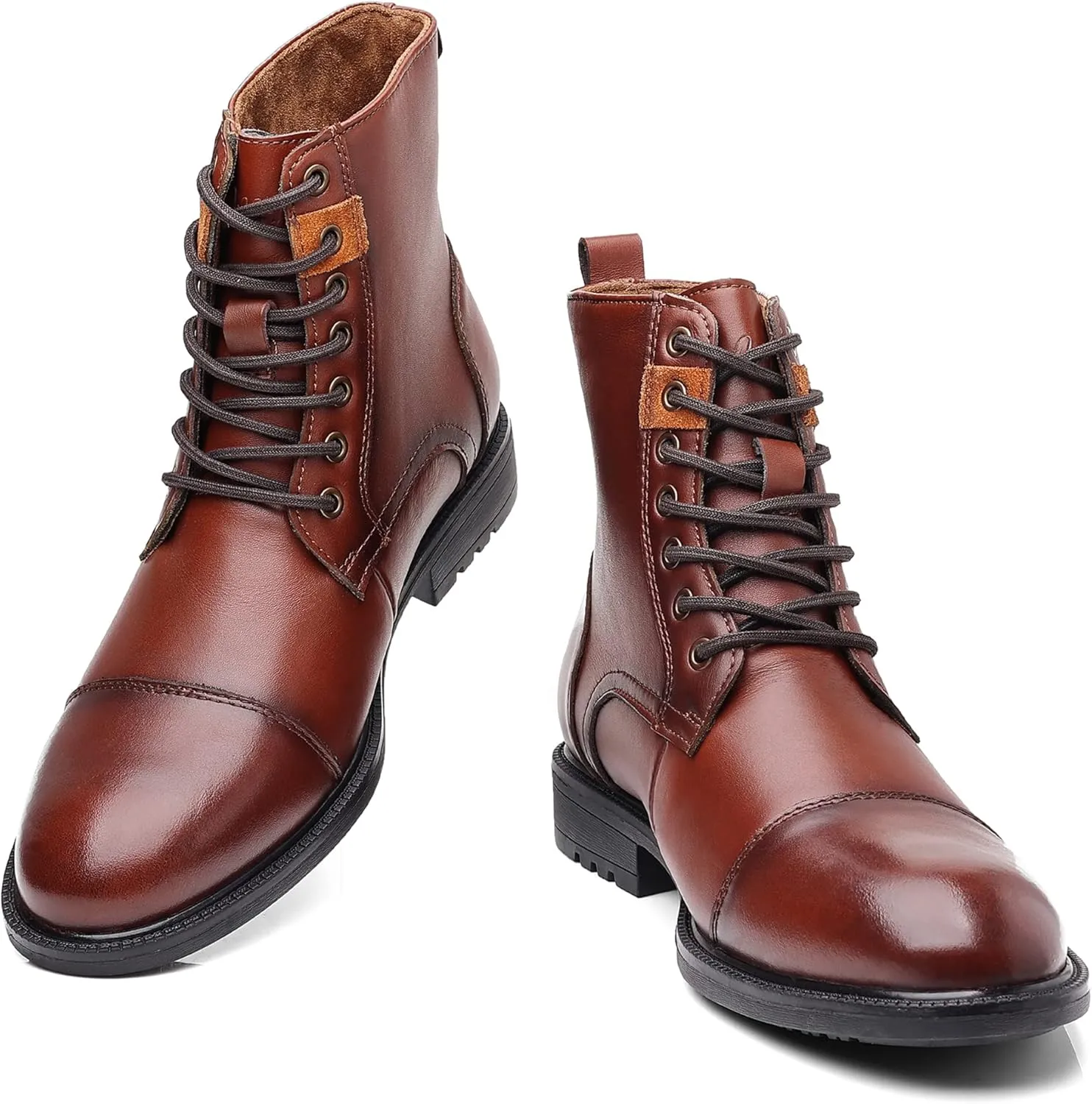 Arkbird Men's Motocycle Combat Boots, Comfortable Stylish Lace Up Fashion Casual Boot For Men
