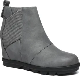 Athlefit Women's Wedge Boots Comfortable Ankle Wedge Booties