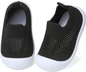 Baby Toddler Walking Shoes Boys Girls Sandal Breathable Sneakers Shoes for Walking Running with 5 Packs Anti Slip Knee Pad Protectors 18-24 months