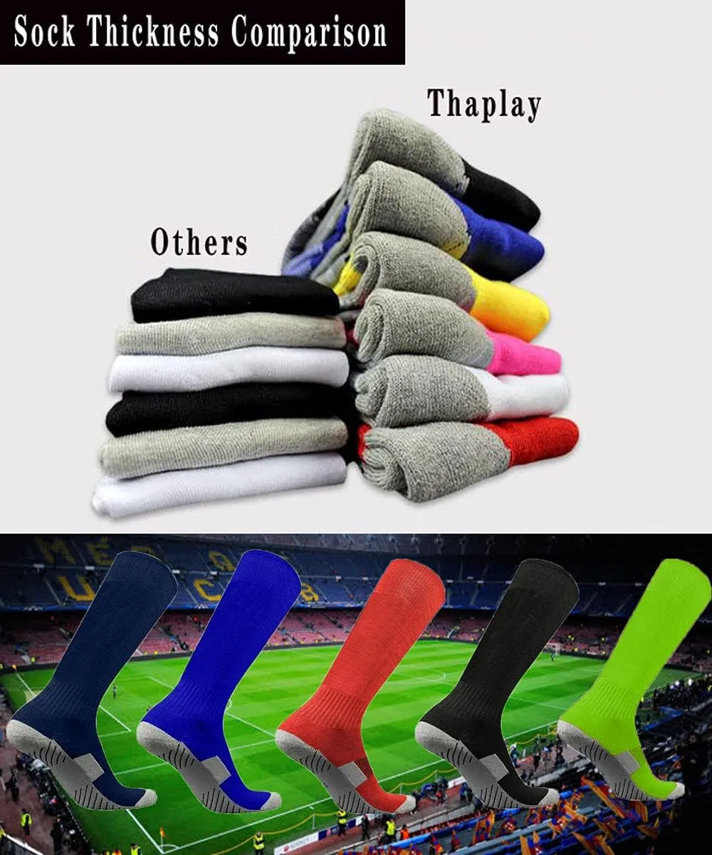 Baseball Socks 3 Pairs for Kid Youth Adult(4-20 Years Old) Team Sport Athletic Soccer Socks Cushion Softball Socks