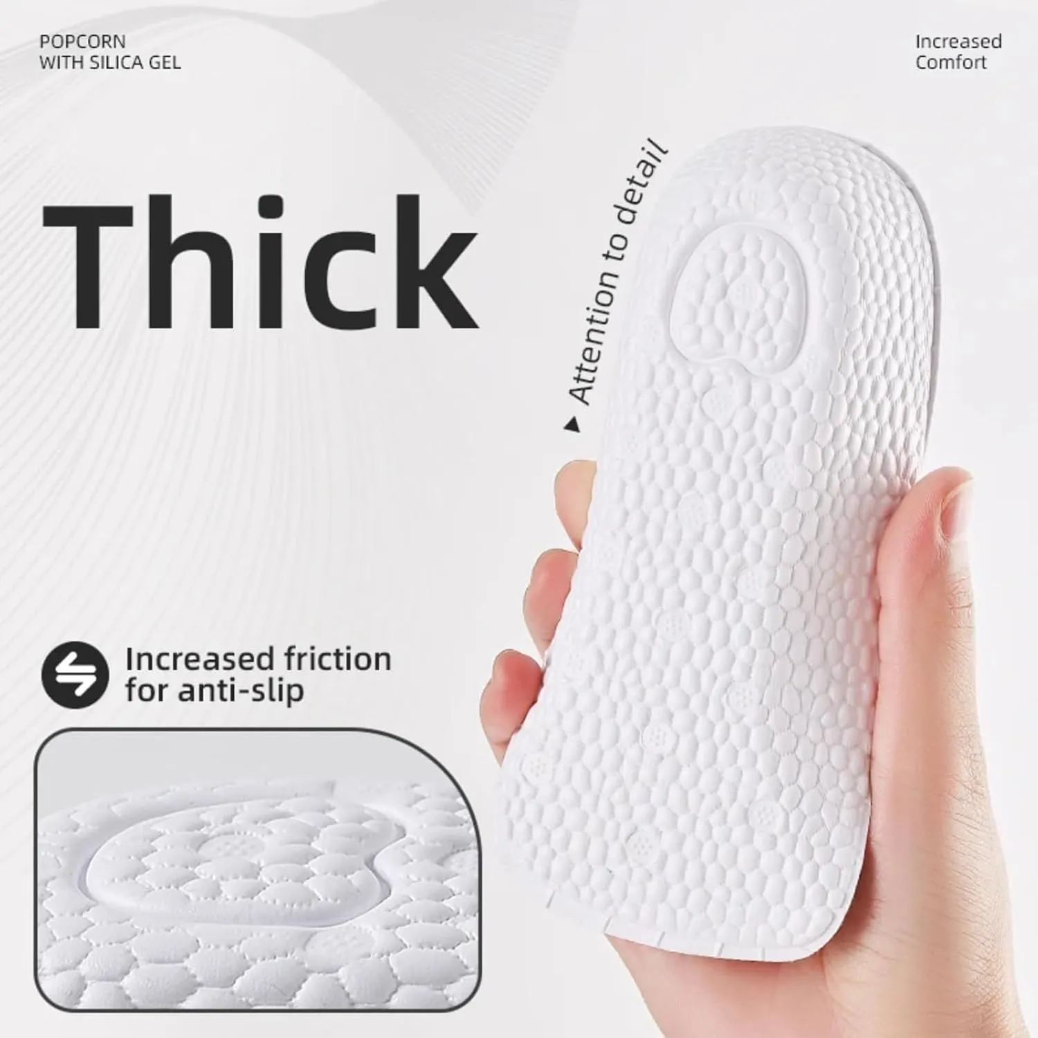 Brandone Insoles Height Increase - Brandone Insoles, Orthopedic High Pads 1.0, Orthopedic Highpads 1.0, Orthopedic Height Insoles, Arch Support Insoles for Fast Arch Pain (Gray, 0.98IN)