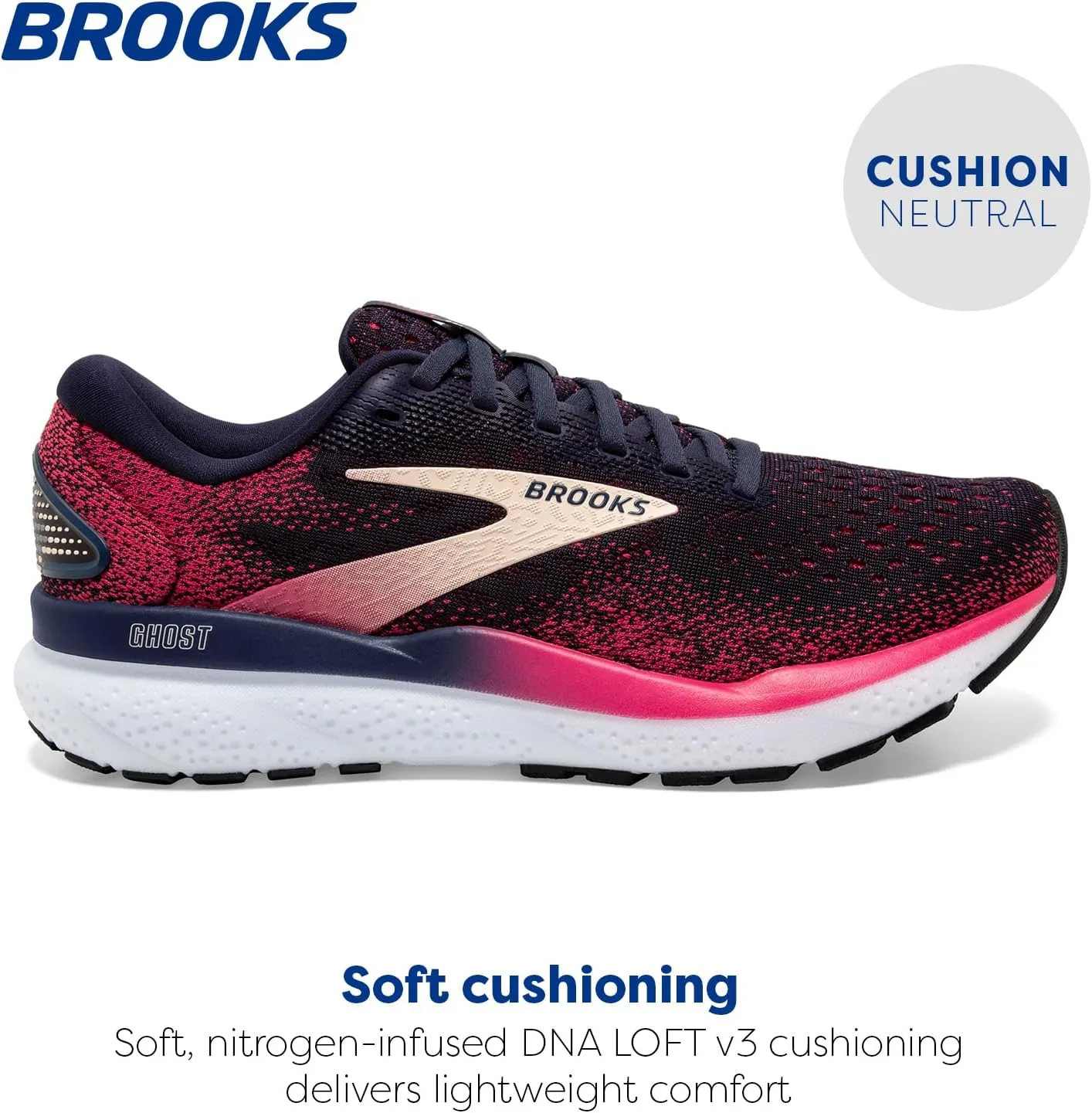 Brooks Womens Ghost 16 Neutral Running Shoe