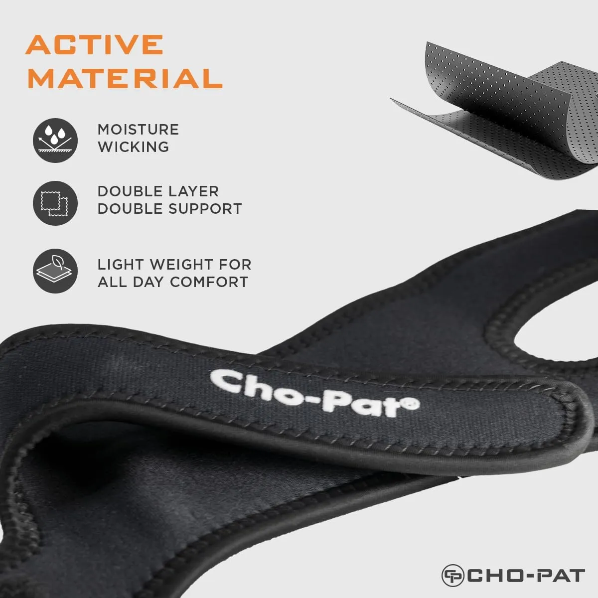 Cho-Pat Dual Action Double-Layer Adjustable Knee Strap, Full Mobility and Knee Pain Relief for Chondromalacia, Osgood Schlatters, Tendonitis, and Meniscus Tears, Medium