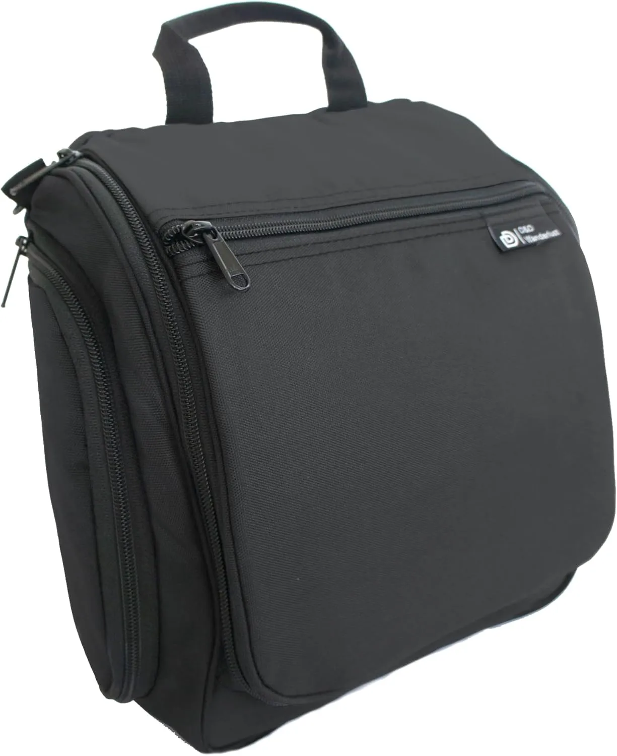 D&D Hanging Travel Toiletry Bag for Men and Women ?C Large Cosmetics, Makeup and Toiletries Organizer Kit with 10 Compartments, YKK Zippers, XXL Metal Swivel Hook, Water-Resistant Nylon