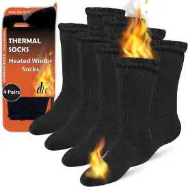 Debra Weitzner Thermal Socks for Men Women Warm Socks 4/6 Pairs Crew Winter Thick Boot Socks