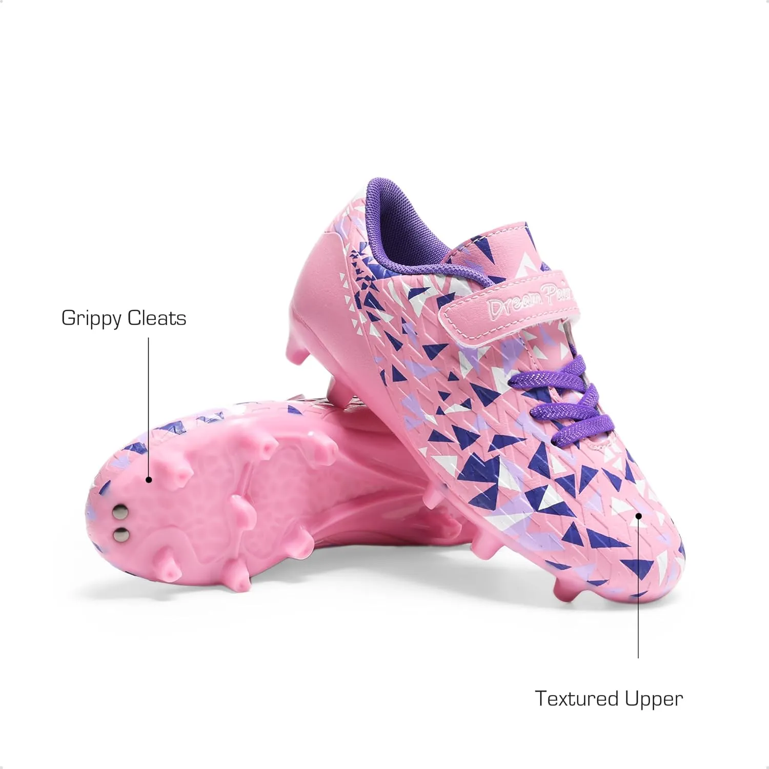 DREAM PAIRS Boys Girls Soccer Cleats Kids Football Shoes for Little/Big Kid SDSO2307K