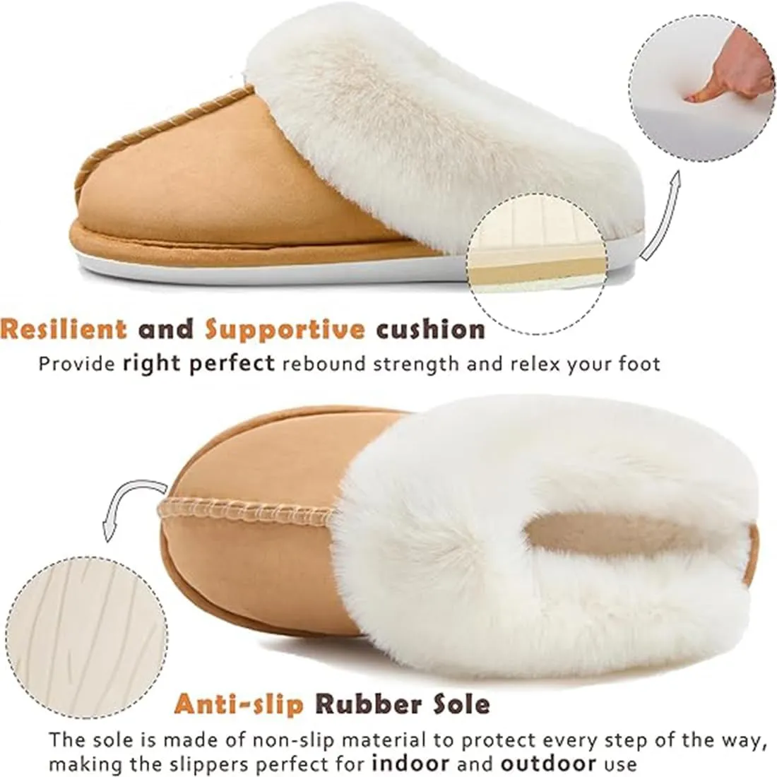 Dreamtoe Slippers, Women's Microsuede Indoor Outdoor Slippers, Winter Slippers for Women