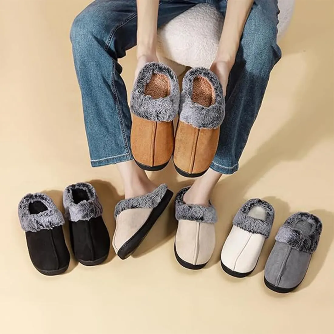 Dreamtoe Slippers, Women's Microsuede Indoor Outdoor Slippers, Winter Slippers for Women