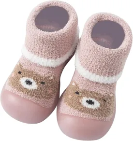 First Walking Shoes Baby Shoes Boys Girls Non Slip Soft Sole Sneakers Lightweight Infant Slip-On Sneakers