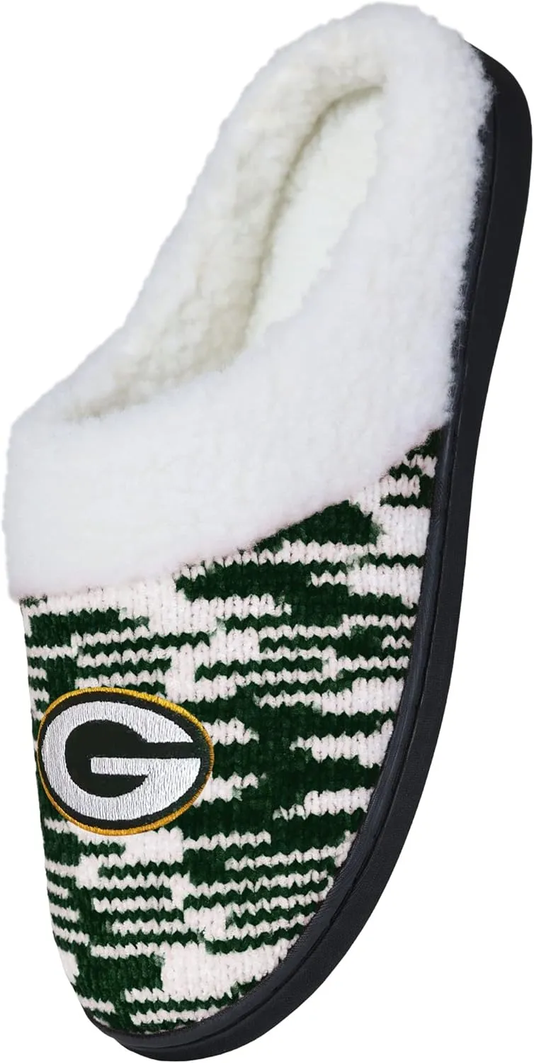 FOCO NFL Sherpa Lined Colorblend Cup Sole Slippers