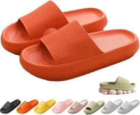 Foggs Japan Cloud Slippers, Unisex Adults, One Size, Black/White, Slip-On, Open Toe, No Heel, All Seasons, All Occasions, Slip Resistance, Fabric Blend, Fuzzy, Silicone Sole & Insole