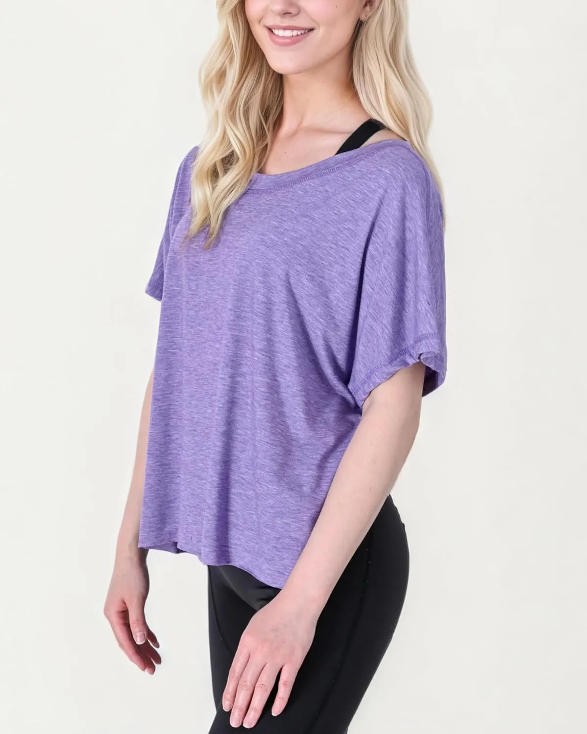 FOTN Open Back Workout Tops for Women 2025 Backless Short Sleeve Athletic Shirt Loose Fit for Running Yoga Gym Slouchy Tennis