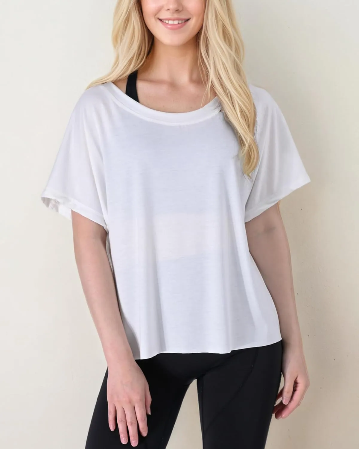 FOTN Open Back Workout Tops for Women 2025 Backless Short Sleeve Athletic Shirt Loose Fit for Running Yoga Gym Slouchy Tennis
