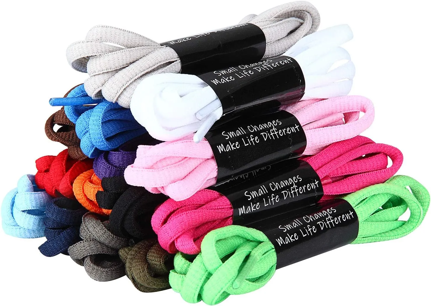 Handshop 1/4" Oval Athletic Shoelaces 24"-72" in 22 Colors Half Round Shoe Laces