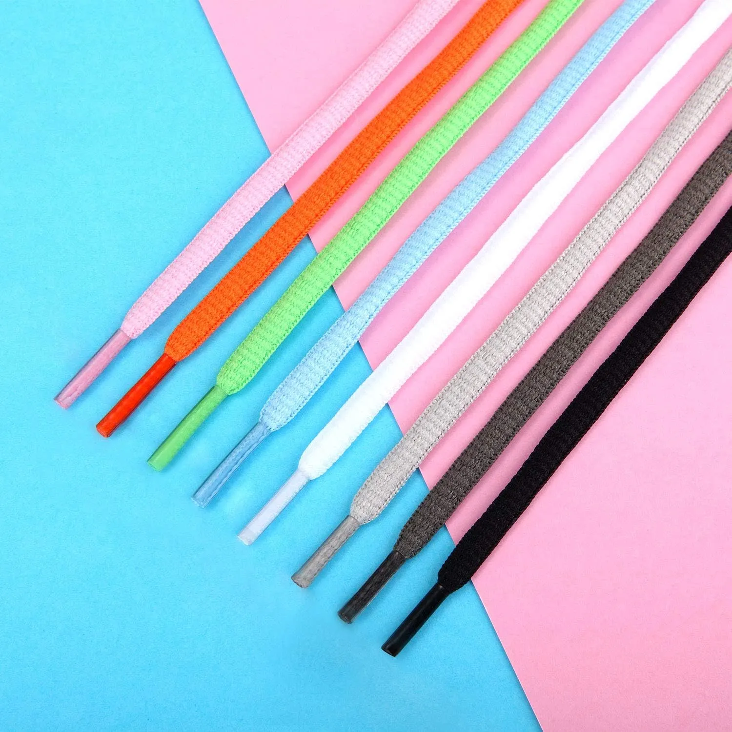 Handshop 1/4" Oval Athletic Shoelaces 24"-72" in 22 Colors Half Round Shoe Laces