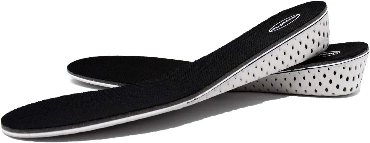 Happystep Full Length Memory Foam Height Increase Insoles for Men Size 5-10 (1 Pair 4cm Height Insoles) Black