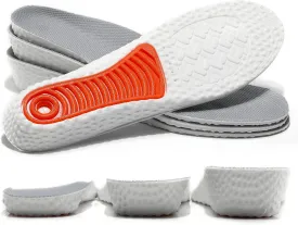 Height Increase Insole Elastic Shock Absorbing Sports Shoe Insoles, Heel Lift Inserts Elevator Insoles for Men & Women (3.5cm-White, Women US 7-8.5)