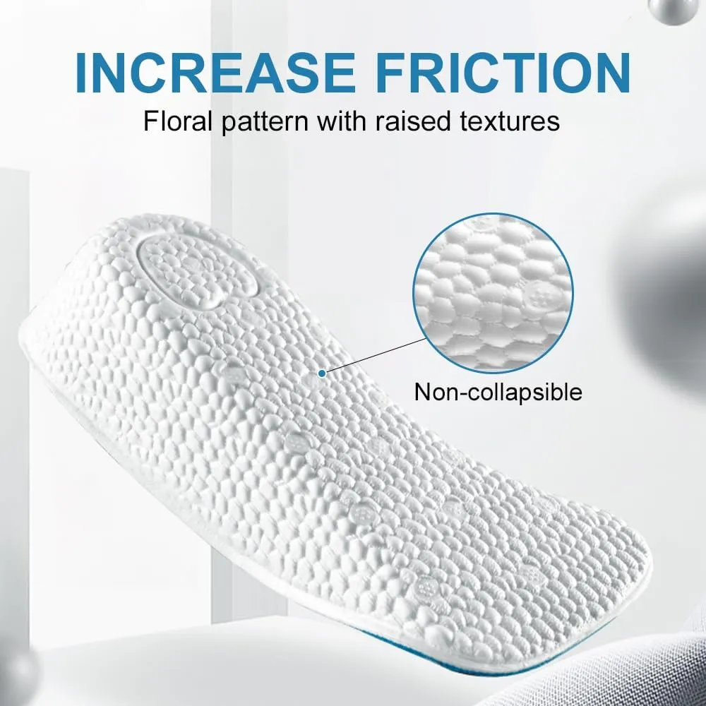 Height Increase Insoles, 2025 New Steppers Insoles for Men Women, Breathable Orthopedic Insoles with Arch Support, Height Increasing Shoes Pads (Gray, Increase 3.5 CM)
