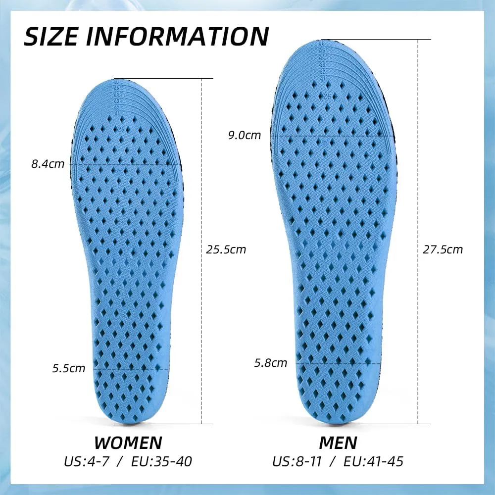 Height Increasing Insoles for Men & WomenShock Absorbing, Breathable, Replacement Sports Shoe Inserts for All-Day Comfort