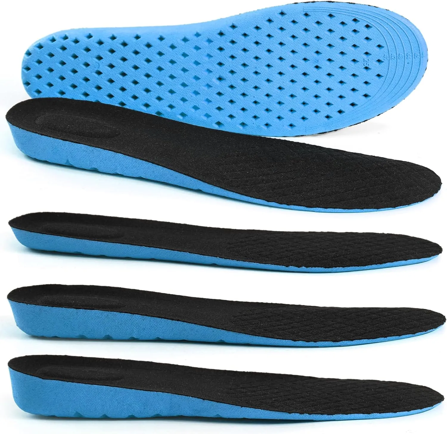 Height Increasing Insoles for Men & WomenShock Absorbing, Breathable, Replacement Sports Shoe Inserts for All-Day Comfort