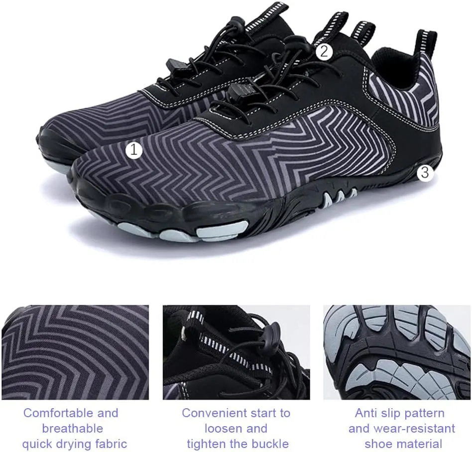 Hike Barefoot Shoes for Winter Autumn Footwear, Minimalist Barefoot Shoes for Men Women Wide Toe Zero Drop Athletic Hiking and Trail Running Shoe