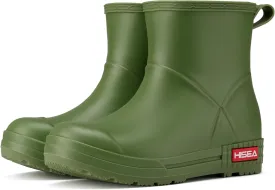 HISEA Women's Short Chelsea Boots Ankle Rubber Rain Boots for Garden Waterproof