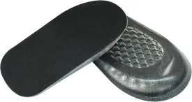Hitefu 2 Pairs Gel Height Increasing Insoles, Soft Shoe Lifts for Women Men Silicone Heel Lifts, Comfort Half Foot Insoles for Uneven Legs & Leg Length Discrepancy (1/2 Inch - Black)