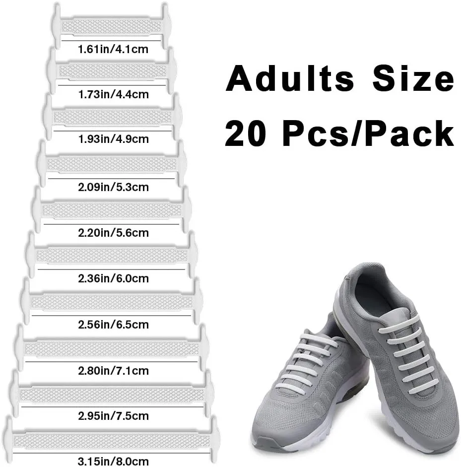 HOMAR No Tie Shoelaces for Kids and Adults Stretch Silicone Elastic No Tie Shoe Laces