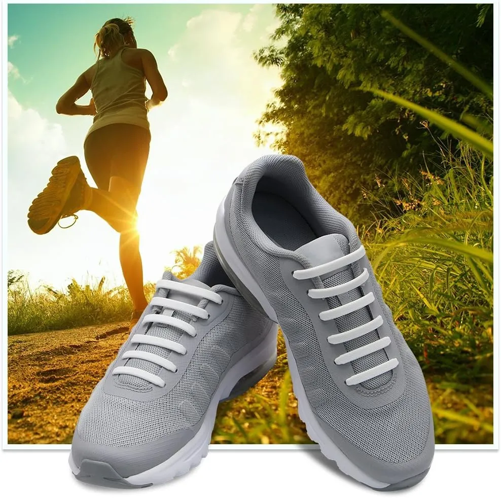 HOMAR No Tie Shoelaces for Kids and Adults Stretch Silicone Elastic No Tie Shoe Laces