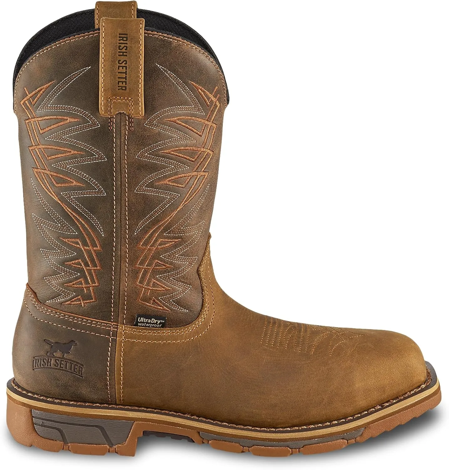 Irish Setter, Marshall, Mens, 11", Waterproof, Steel Safety Toe, Pull-On Work Boot