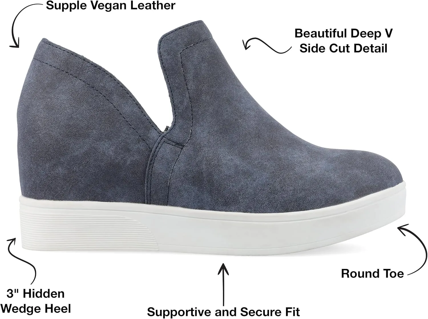 Journee Women's Cardi Sneaker Wedge