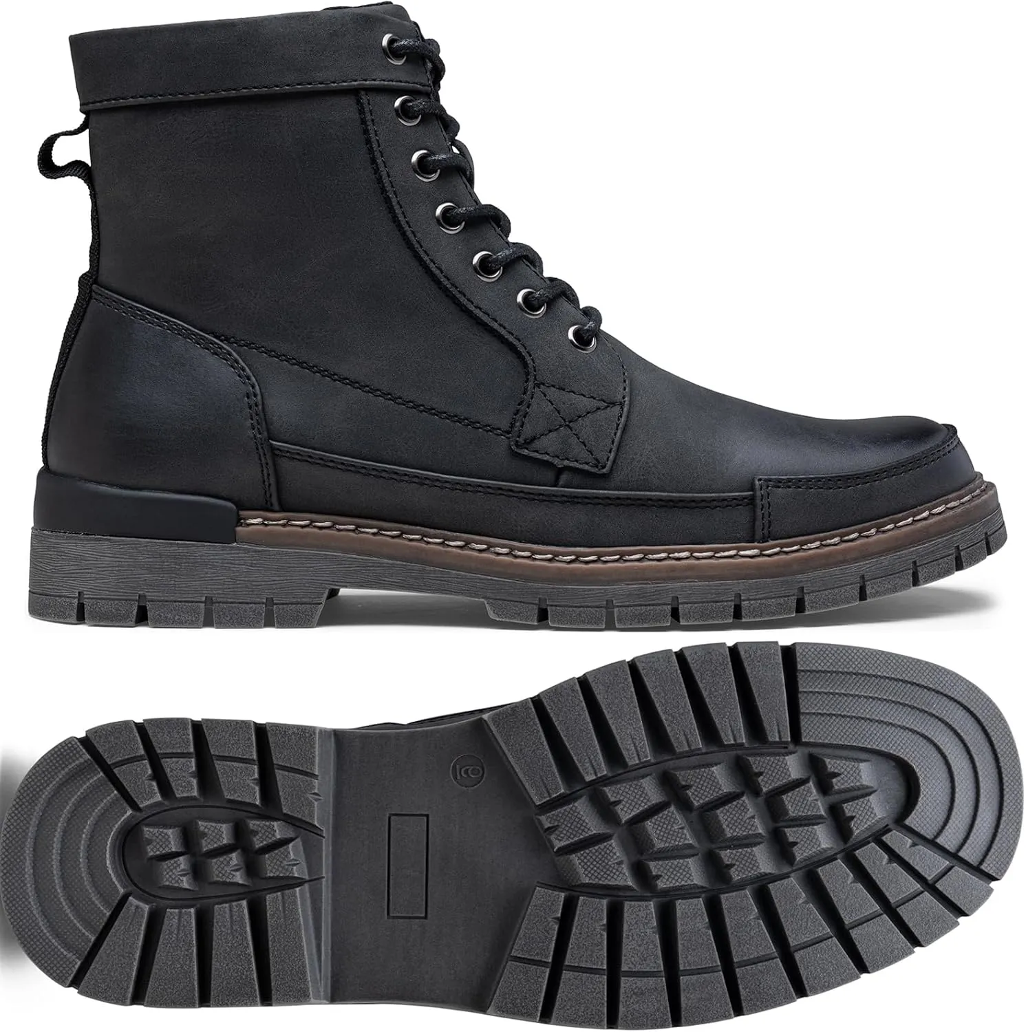 Jousen Mens Boots Casual Motorcycle Boot for Men Chukka Zipper Combat Botas Para Hombre Fashion