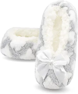 Keyela Womens Cozy&Warm Slipper Socks with Grippers-House Socks