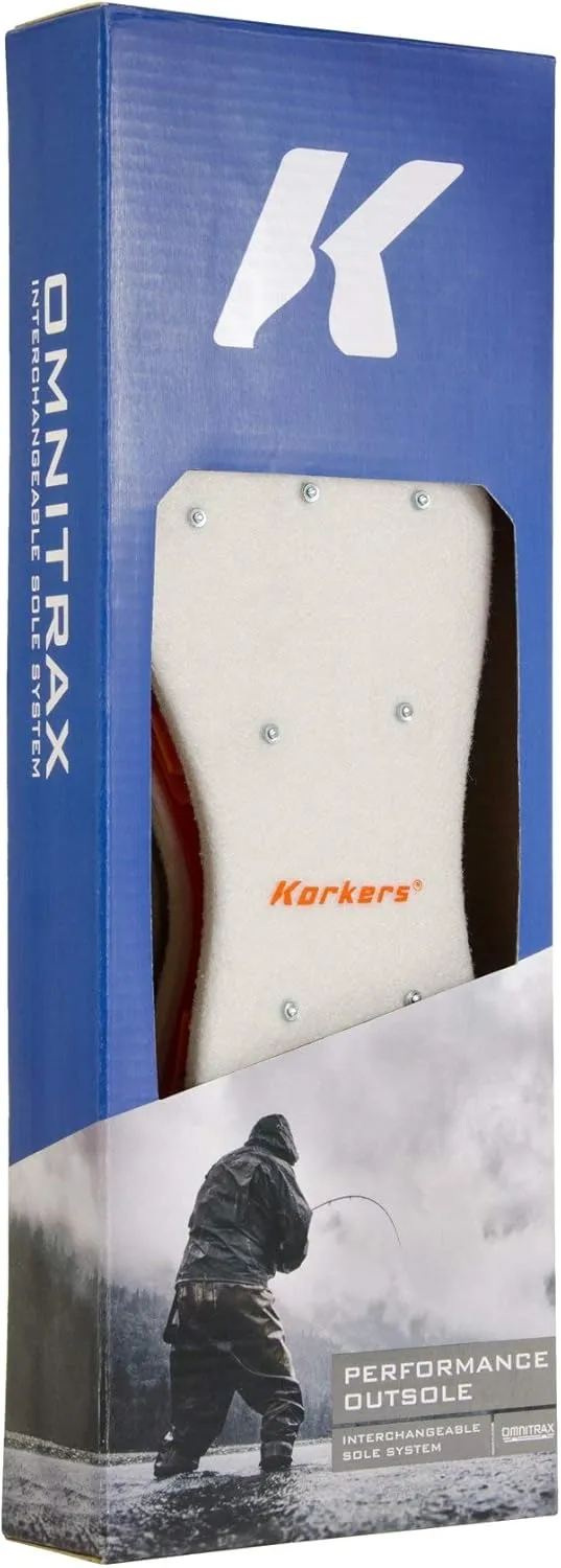 Korkers Unisex-Adult Replacement OmniTrax V3.0 Studded Felt Fishing Shoe Sole