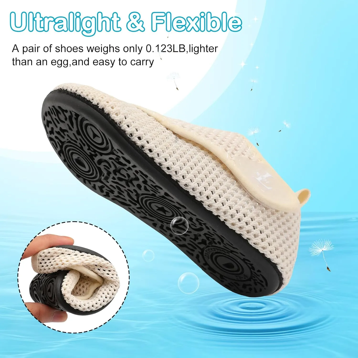 L-RUN Toddler Water Shoes Boys Girls Barefoot Beach Swim Shoes Quick Dry Kids Aqua Socks Non-Slip Wide Baby House Slippers
