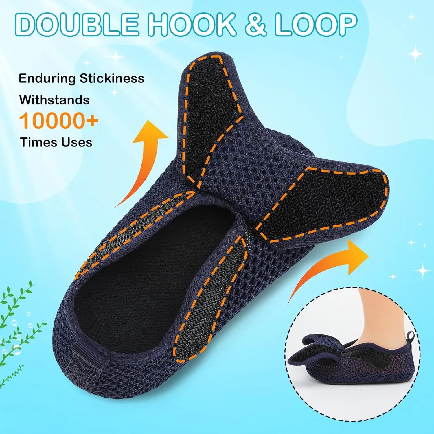 L-RUN Toddler Water Shoes Boys Girls Barefoot Beach Swim Shoes Quick Dry Kids Aqua Socks Non-Slip Wide Baby House Slippers