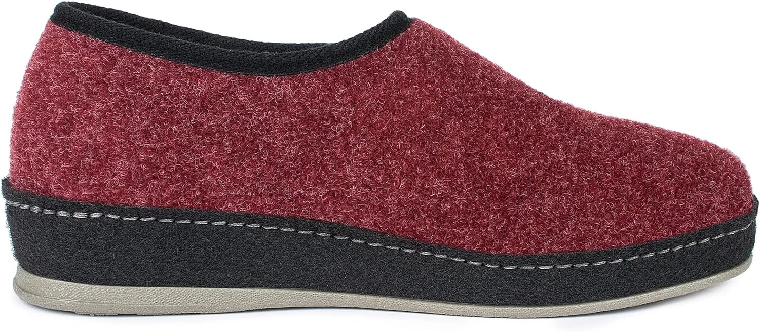 Ladies felt slippers Model 2064 - warmly lined with virgin wool for cold feet