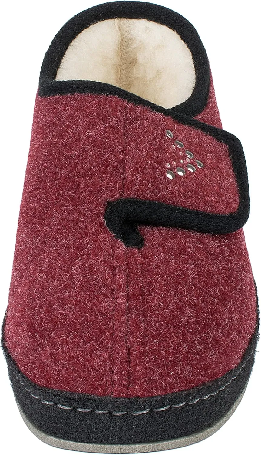 Ladies felt slippers Model 2064 - warmly lined with virgin wool for cold feet