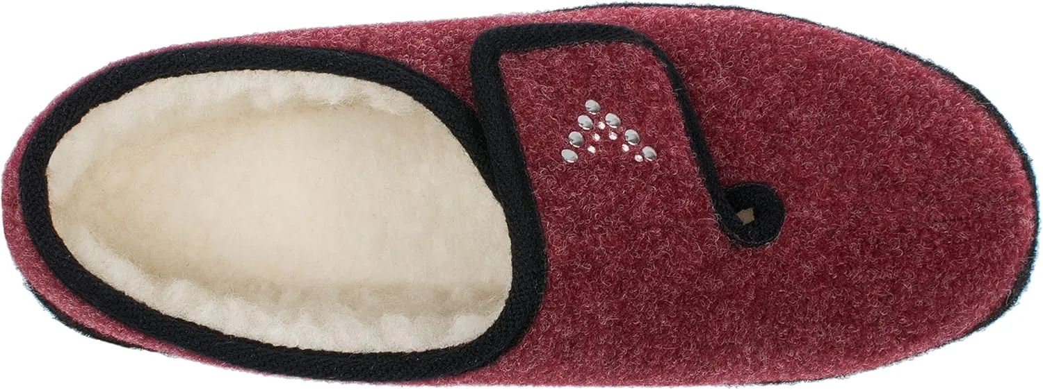 Ladies felt slippers Model 2064 - warmly lined with virgin wool for cold feet