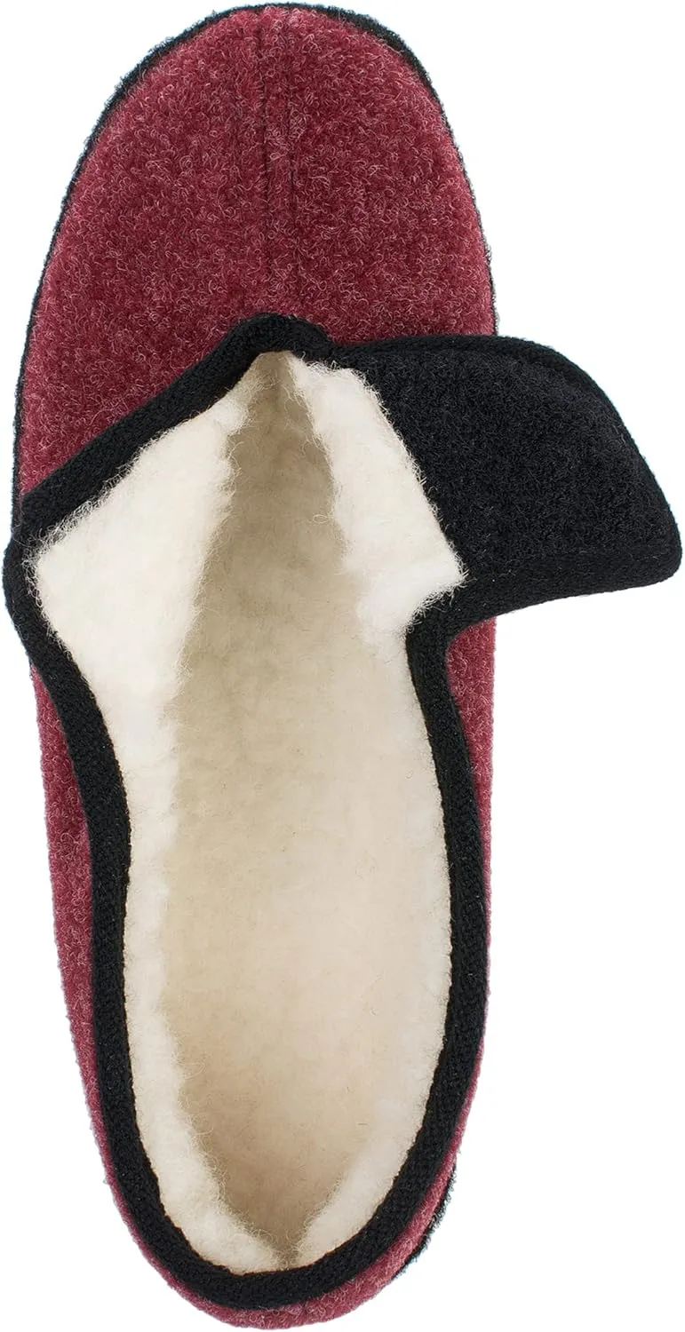 Ladies felt slippers Model 2064 - warmly lined with virgin wool for cold feet