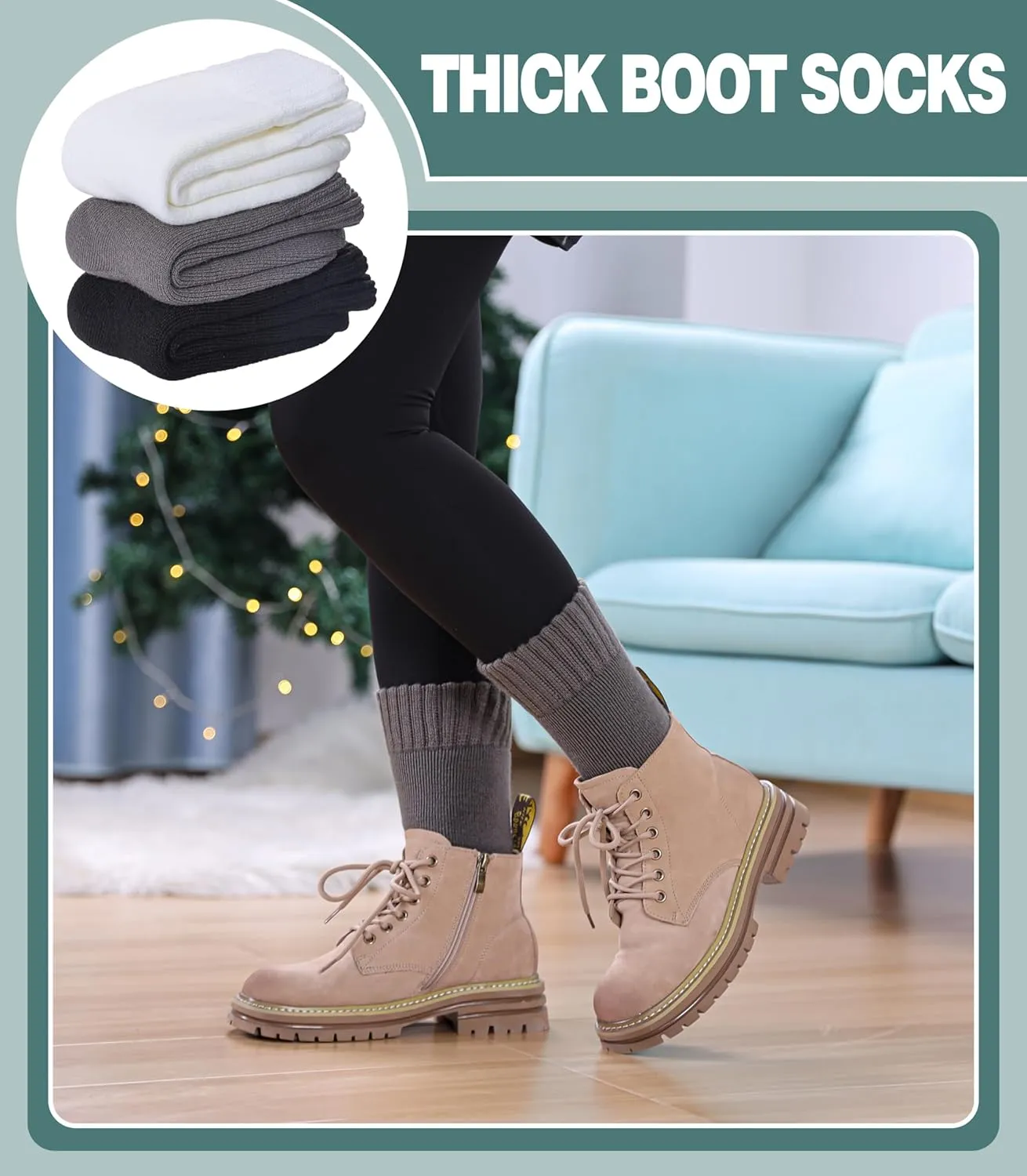 LANLEO Women Men Thermal Socks Warm Winter Extra Thick Insulated Heated Ski Crew Boot Socks for Cold Weather