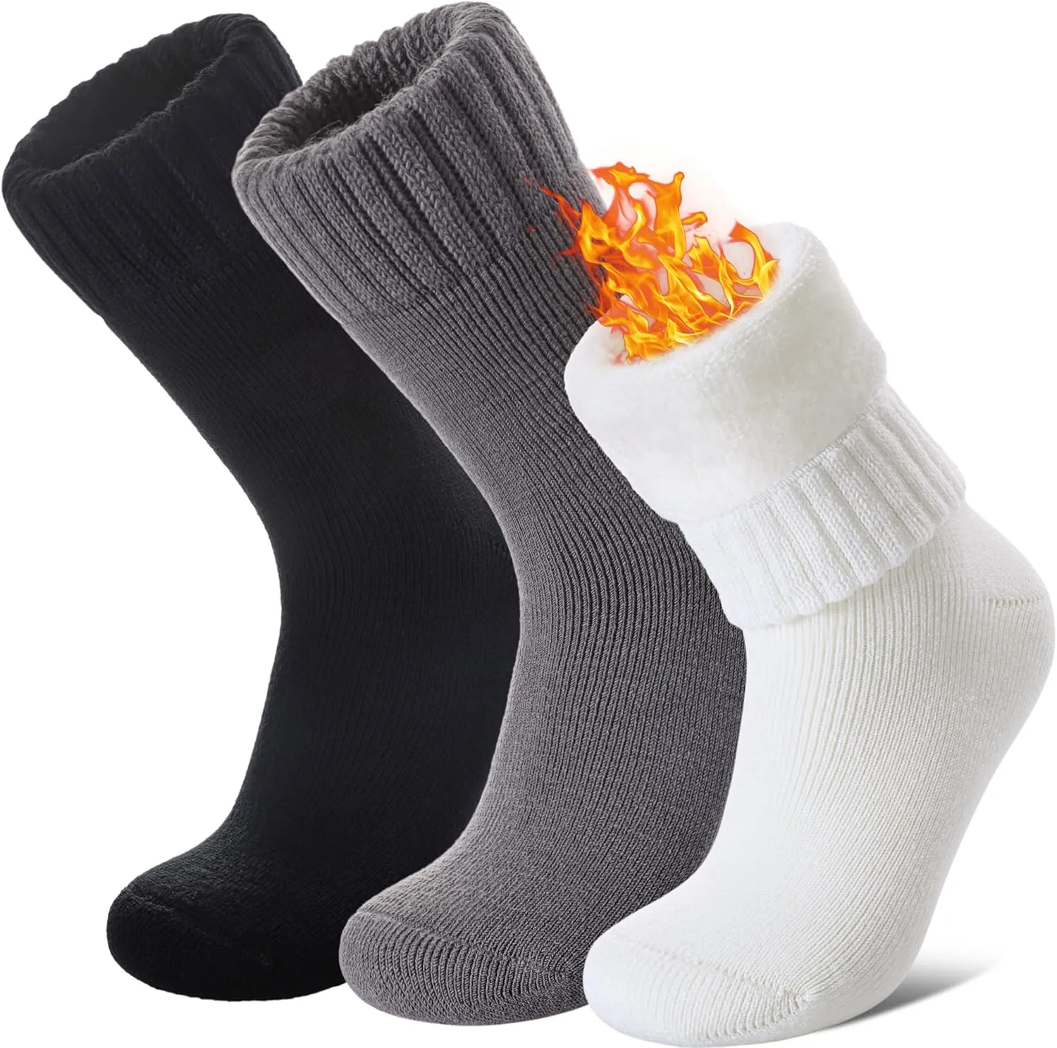 LANLEO Women Men Thermal Socks Warm Winter Extra Thick Insulated Heated Ski Crew Boot Socks for Cold Weather