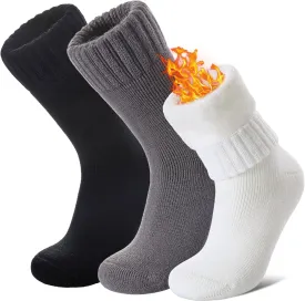 LANLEO Women Men Thermal Socks Warm Winter Extra Thick Insulated Heated Ski Crew Boot Socks for Cold Weather