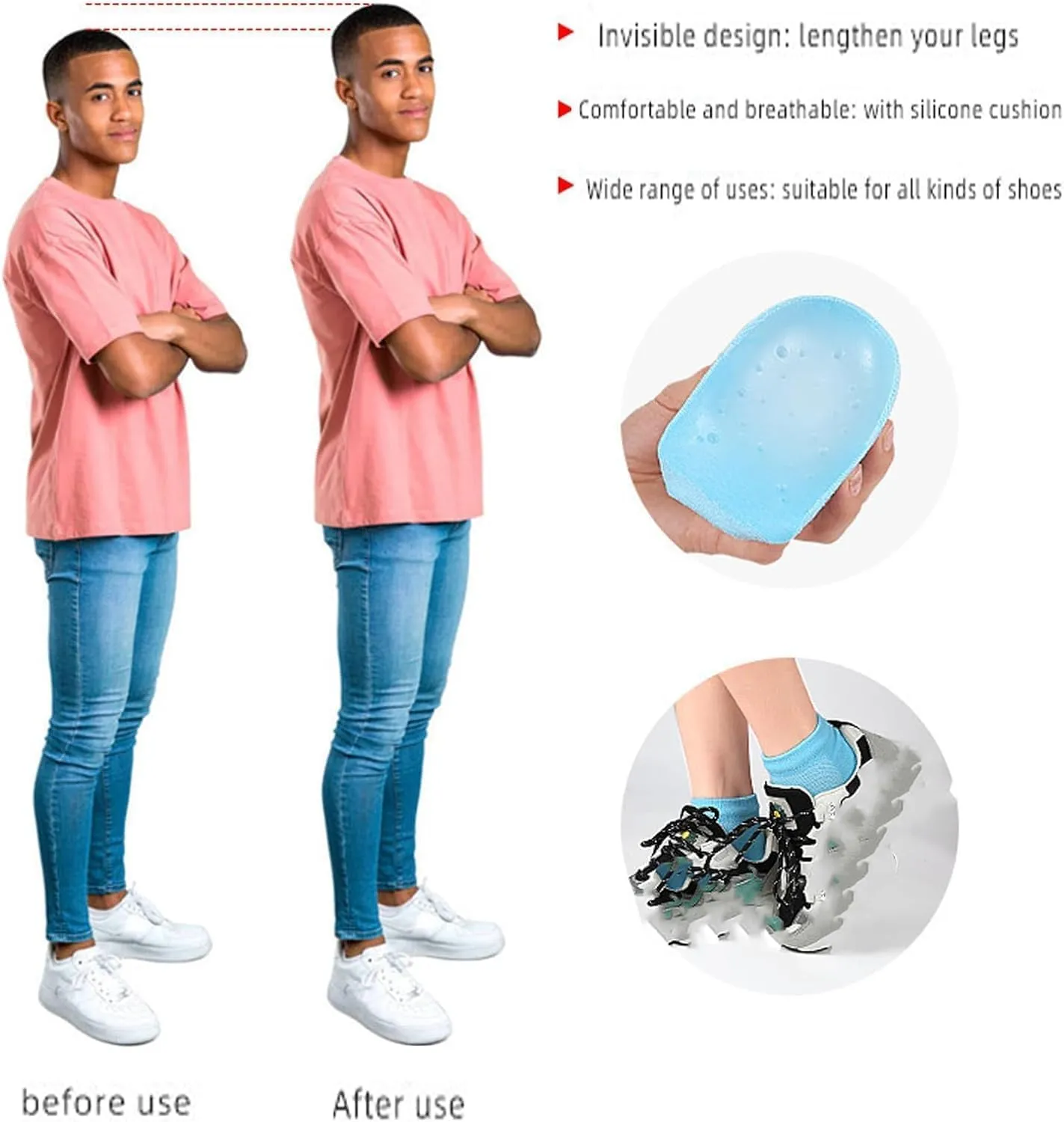 Max Height Socks & Insoles - Invisible Height Increase Stockings