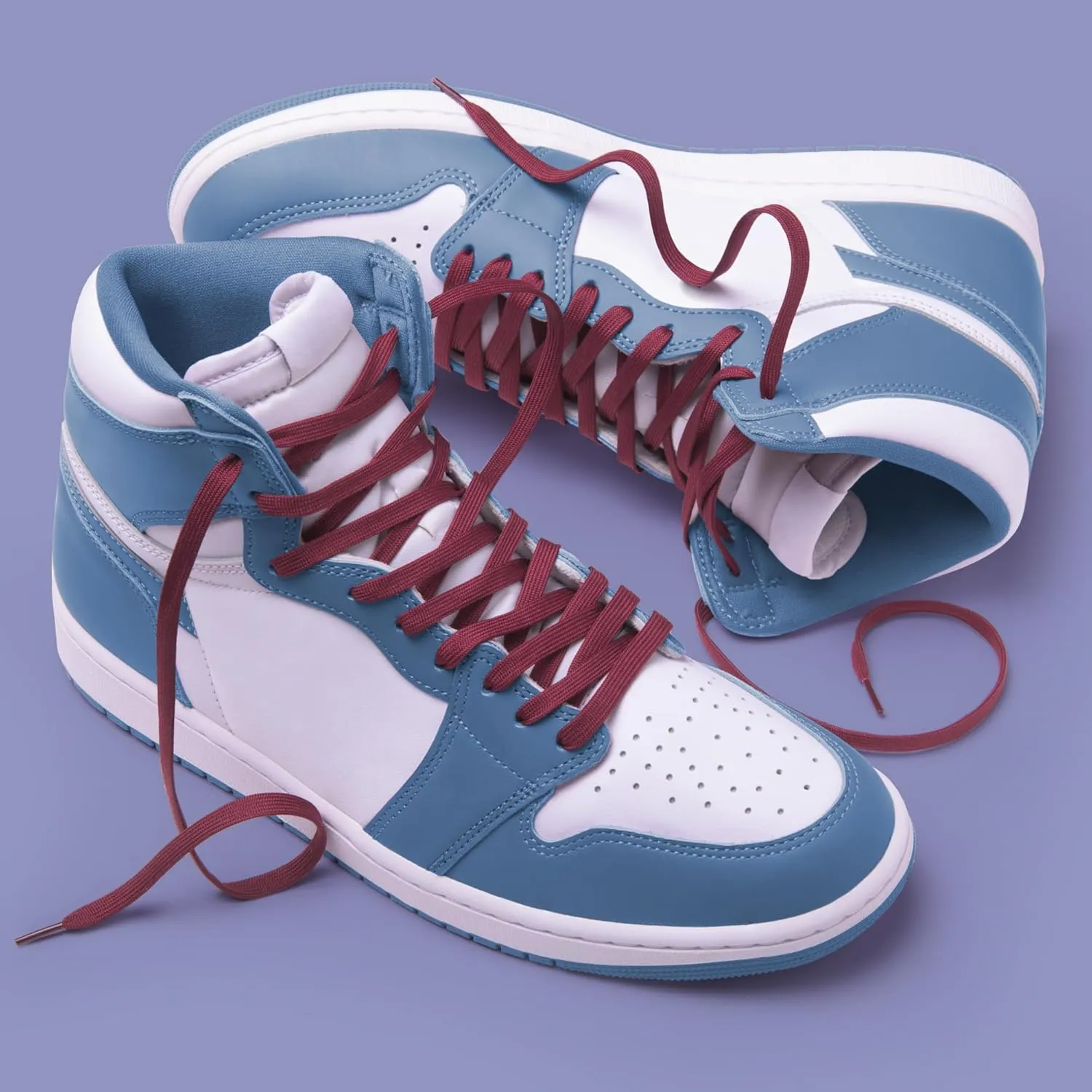 Miscly Flat Shoe Laces for Sneakers, Multiple Lengths and Colors Available