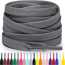 Miscly Flat Shoe Laces for Sneakers, Multiple Lengths and Colors Available